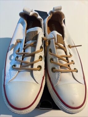 Converse White Canvas Low-Top Sneakers
